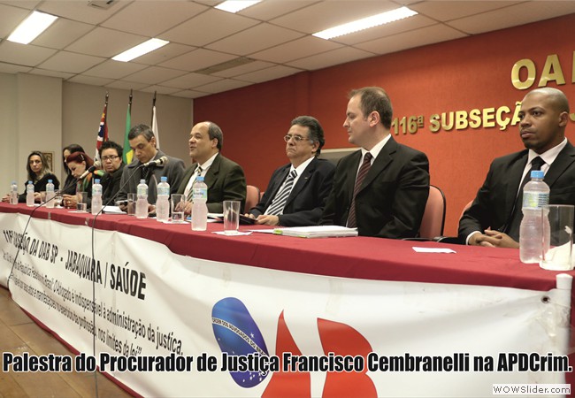 5655 – Palestra do Procurador de Justiça Francisco Cembranelli na APDCrim.